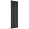 Milano Aruba - Black Vertical Designer Radiator - 1780mm x 590mm (Single Panel)