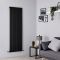 Milano Aruba - Black Vertical Designer Radiator - 1780mm x 590mm (Single Panel)