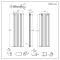 Milano Alpha - Black Flat Panel Vertical Designer Radiator - 1780mm x 490mm (Double Panel)