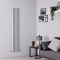 Milano Java - Silver Vertical Designer Radiator - 1780mm x 354mm (Single Panel)
