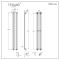 Milano Alpha - White Flat Panel Vertical Designer Radiator - 1780mm x 280mm (Single Panel)