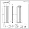 Milano Alpha - White Flat Panel Vertical Designer Radiator - 1780mm x 420mm (Double Panel)