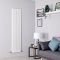 Milano Alpha - White Flat Panel Vertical Designer Radiator - 1780mm x 420mm (Double Panel)
