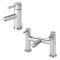 Milano - Modern Basin Mixer and Bath Filler Mixer Tap Set - Choice of Finish