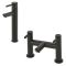 Milano - Modern Round High Rise Basin Mixer and Bath Filler Mixer Tap Set - Choice of Finish