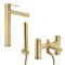 Milano Otto - Modern High Rise Basin Mixer and Bath Shower Mixer Tap Set - Choice of Finish