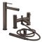 Milano Otto - Modern High Rise Basin Mixer and Bath Shower Mixer Tap Set - Choice of Finish