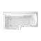 Milano Merso - 1700mm x 850mm Easy Access Walk-In L-Shaped Shower Bath with Screen - Left and Right Hand Options
