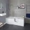 Milano Merso - 1675mm x 850mm Easy Access Walk-In Shower Bath with Screen - Left and Right Hand Options