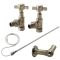 Milano Elizabeth - Dark Burshed Brass Traditional Dual Fuel Heated Towel Rail - 930mm x 620mm - Choice of Wi-Fi Thermostat and Cable Cover
