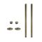 Milano - Traditional Pipe and Angled Radiator Valve Set - Dark Brushed Brass
