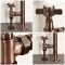 Milano - Brushed Bronze Traditional Angled Radiator Valves