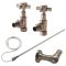 Milano Elizabeth - Oil Rubbed Bronze Traditional Dual Fuel Heated Towel Rail - 930mm x 620mm - Choice of Wi-Fi Thermostat and Cable Cover
