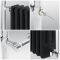 Milano Elizabeth - Black and Chrome Traditional Electric Heated Towel Rail - 930mm x 790mm (With Overhanging Rail)