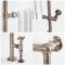 Milano Elizabeth - Oil Rubbed Bronze Traditional Dual Fuel Heated Towel Rail - 930mm x 620mm - Choice of Wi-Fi Thermostat and Cable Cover