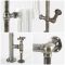 Milano Elizabeth - Dark Burshed Brass Traditional Dual Fuel Heated Towel Rail - 930mm x 620mm - Choice of Wi-Fi Thermostat and Cable Cover