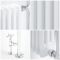 Milano Elizabeth - White and Chrome Traditional Heated Towel Rail - 930mm x 790mm