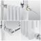 Milano Elizabeth - White and Chrome Traditional Electric Heated Towel Rail - 930mm x 450mm (With Overhanging Rail)