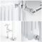 Milano Elizabeth - White Traditional Dual Fuel Heated Towel Rail - 930mm x 620mm (withOverhanging Rail) - Choice of Wi-Fi Thermostat and Cable Cover