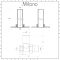 Milano - Modern Straight Radiator Valve and Pipe Set - Anthracite