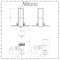 Milano - Modern Thermostatic Angled Radiator Valve and Pipe Set - Anthracite
