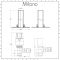 Milano - Modern Thermostatic Angled Radiator Valve and Pipe Set - Black