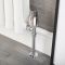 Milano - Modern Thermostatic Angled Radiator Valve and Pipe Set - Chrome