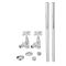 Milano - Traditional Angled Radiator Valve and Pipe Set - Chrome