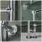 Milano Derwent - Traditional Chrome Minimalist Heated Towel Rail - 966mm x 673mm