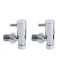 Milano - Chrome Minimalist Angled Radiator Valves (Pair)