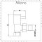Milano Arno Dual Fuel - White Bar on Bar Heated Towel Rail - 1738mm x 450mm
