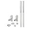 Milano - Minimalist Angled Radiator Valve and Pipe Set - Chrome