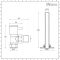 Milano - Minimalist Angled Radiator Valve and Pipe Set - Chrome