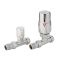 Milano - Modern Thermostatic Straight Radiator Valve and Pipe Set - Chrome