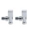 Milano - Chrome Square Designer Angled Radiator Valves