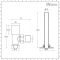 Milano - Square Designer Angled Radiator Valve and Pipe Set - Chrome
