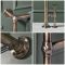 Milano Derwent - Traditional Minimalist Dark Brushed Brass Heated Towel Rail - 966mm x 673mm