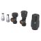Milano - Modern Black Thermostatic Angled Radiator Valves