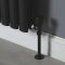 Milano - Modern Black Thermostatic Angled Radiator Valve and Pipe Set