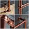 Milano Derwent - Traditional Minimalist Brushed Copper Heated Towel Rail - 966mm x 673mm