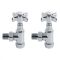 Milano - Chrome Traditional Radiator Valves - Angled Pair