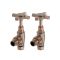 Milano - Brushed Bronze Traditional Angled Radiator Valves
