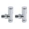 Milano - Chrome Modern Angled Radiator Valves (Pair)