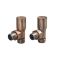 Milano - Angled Radiator Valves - Choice of Finish
