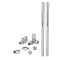 Milano - Modern Corner Radiator Valve and Pipe Set - Chrome