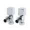 Milano - Modern Square Angled Radiator Valves - Choice of Finish