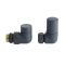 Milano - Modern Anthracite Corner Radiator Valves (Pair)