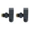 Milano - Modern Anthracite Square Angled Radiator Valves
