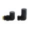 Milano - Modern Black Corner Radiator Valves