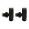 Milano - Modern Black Square Angled Radiator Valves